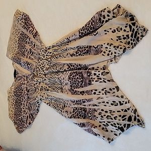 Love Culture size S Sheer Animal Print Blouse